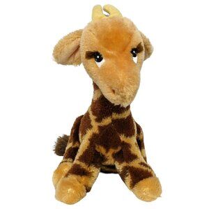 Vintage 1983 Dakin Giraffe Plush Stuffed Animal Brown Gold